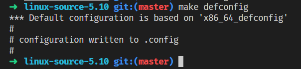 defconfig 运行结果